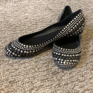 Black Studded flats